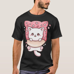 Cute Kawaii Cats Donut Anime Lover Otaku Fun Cats T-Shirt