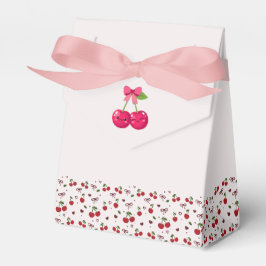 Cute Kawaii Cherry Couple Pink & Red Wedding Geschenkschachtel