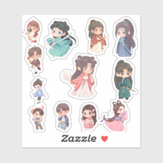 Cute Kawaii Chibi Character Stickers Aufkleber