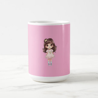 Cute Kawaii Chibi Girl Mug Kaffeetasse