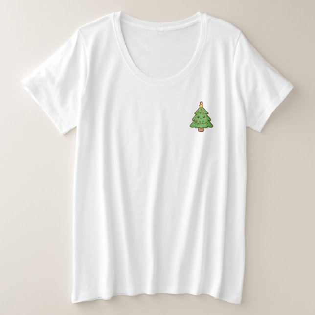 Cute Kawaii Christmas Tree Shirt • Cute Holiday Gi (Design vorne)