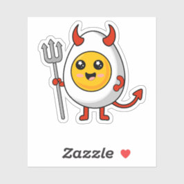 Cute Kawaii Deviled Egg Aufkleber