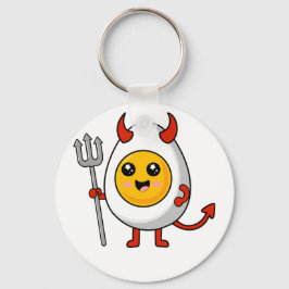 Cute Kawaii Deviled Egg Schlüsselanhänger