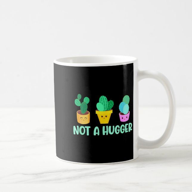 Cute Kawaii Do Not Hug I'm Not A Hugger Cactus  Kaffeetasse (Rechts)