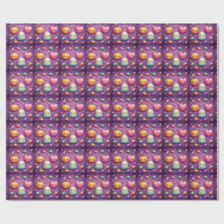 Cute Kawaii Halloween Wrapping Paper Geschenkpapier
