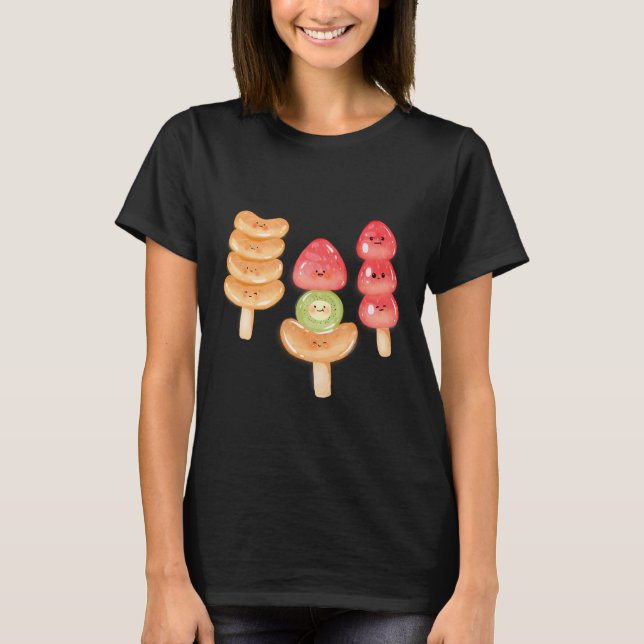 Cute Kawaii Hand-drawn Tanghulu T-Shirt (Vorderseite)
