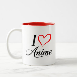 Cute Kawaii Heart Anime Zweifarbige Tasse