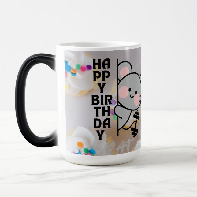 Cute Kawaii Mouse Colour Morphing Coffee Cup Gift Verwandlungstasse (Links)