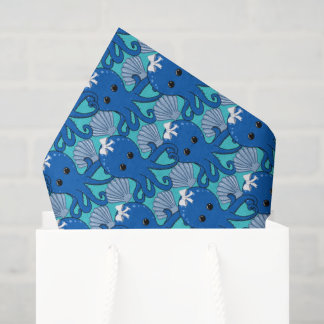 Cute Kawaii Octopus & Seashell Gift Tissue Paper Seidenpapier