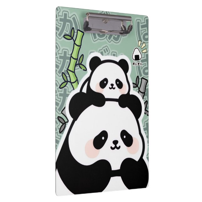 Cute Kawaii Panda Clipboard Klemmbrett (Rechts)