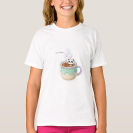 Cute Kawaii Panda in Tea Mug Illustration T-Shirt