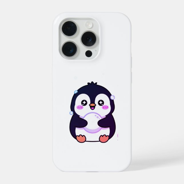 Cute Kawaii Penguin Winter Phone Case iPhone Hülle (Rückseite)