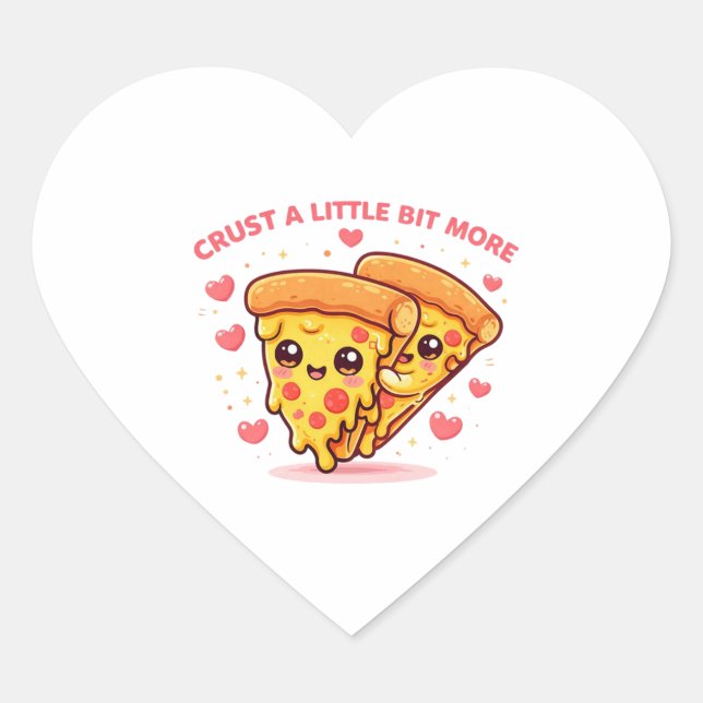 Cute Kawaii Pizza Sticker – Funny Pizza Lover Cart (Vorderseite)