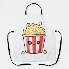 Cute Kawaii Popcorn Bucket Illustration Schürze