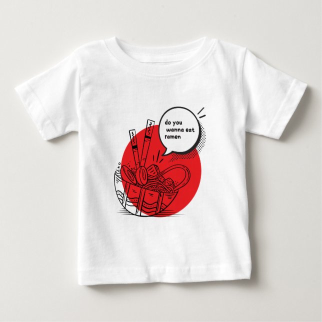 Cute Kawaii Ramen - Funny Japanese Food  Baby T-shirt (Vorderseite)