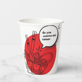 Cute Kawaii Ramen - Funny Japanese Food  Pappbecher