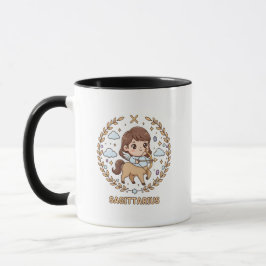 Cute Kawaii Sagittarius Zodiac Sign Tasse