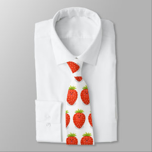 Cute kawaii strawberry cartoon illustration krawatte