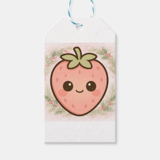 Cute Kawaii Strawberry Gift Tag Geschenkanhänger