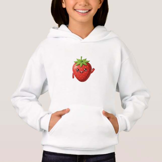 cute kawaii strawberry sweatshirt (Vorderseite)