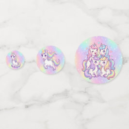 Cute Kawaii Unicorn Pastel Rainbow Magical Konfetti