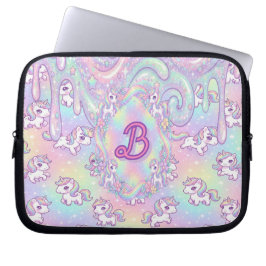 Cute Kawaii Unicorn Pastel Rainbow Magical Laptopschutzhülle