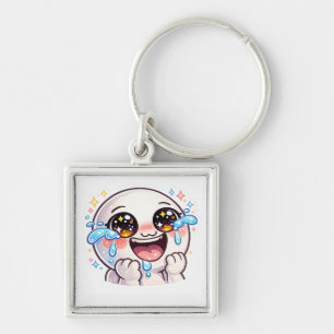 Cute Kawaii Weinend Lachend vor Freude Glückliche Schlüsselanhänger
