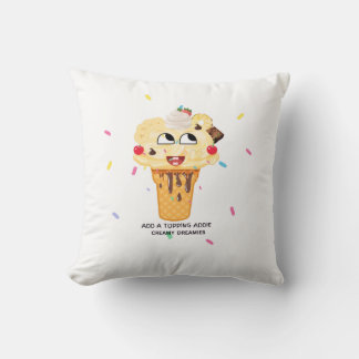 Cute kid pillow Add A Topping Addie Creamy Dreamie Kissen