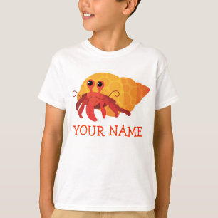 Cute Kids Cartoon Hermit Crab Tee