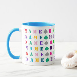 Cute Kids Colored Customized 16 Letters or Numbers Tasse