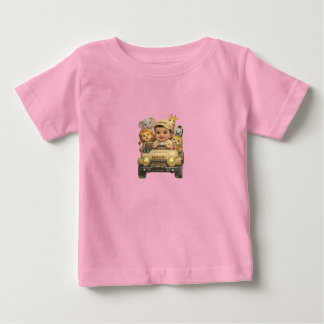 Cute Kids Safari-Abenteuer-Jeep-T-Shirt mit Dschun Baby T-shirt