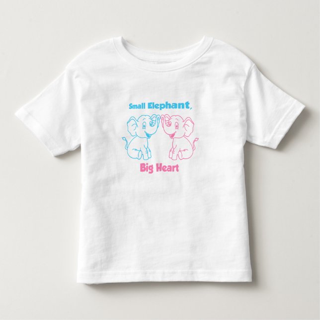 Cute Kids T-Shirt – Toddler Gift Elephant Love (Vorderseite)