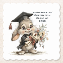 Cute Kindergarten Graduation Bunny Design Untersetzer