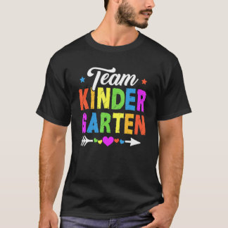 Cute Kindergarten Team Teacher Student Kids Back T T-Shirt
