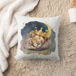 Cute king Lion Sleeping On The Moon Kissen