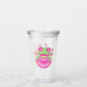 Cute Kiss Me Frog - Xoxo Acryltrinkbecher