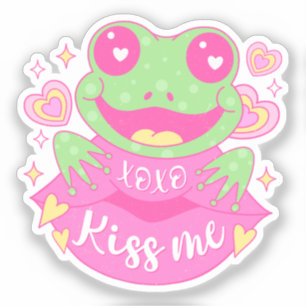 Cute Kiss Me Frog - Xoxo Aufkleber