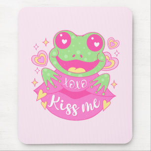 Cute Kiss Me Frog - Xoxo Mousepad