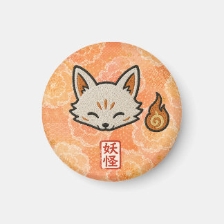 Cute Kitsune Magnet | Japanese Fox Spirit Yokai Gi