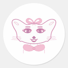Cute kitten runder aufkleber