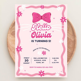 Cute Kitty Birthday Invitation, Editable Kitty Bir Einladung