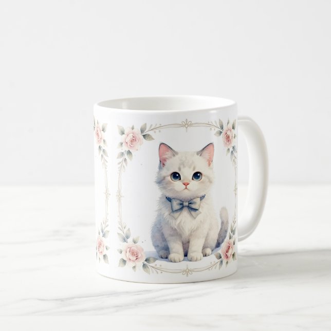 cute kitty cat coffee mug kaffeetasse (VorderseiteRechts)