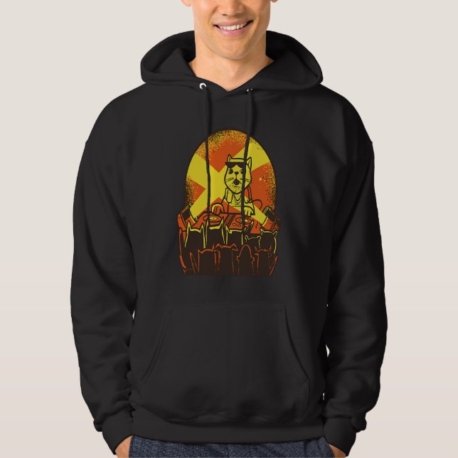 Cute  kitty dj dance music hoodie (Vorderseite)