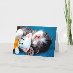 Cute Kitty Miss You Picture Card Karte