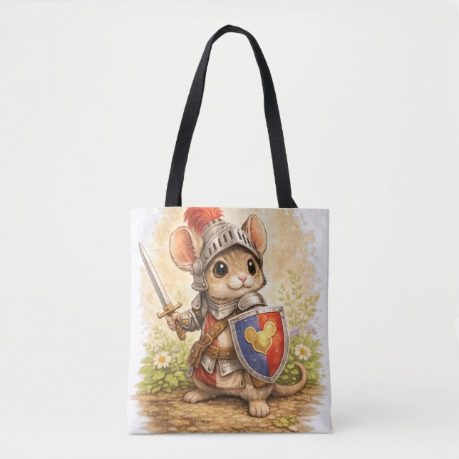 Cute Knight Mouse Tote Bag Kawaii Animal (Vorderseite)