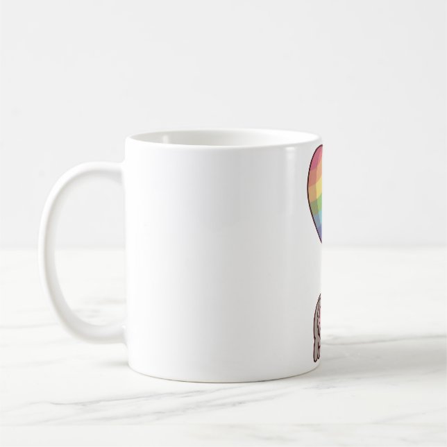 Cute Koala Bear and Rainbow Balloon Kaffeetasse (Links)