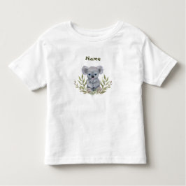 Cute Koala Bear with Leaves Kleinkind T-shirt