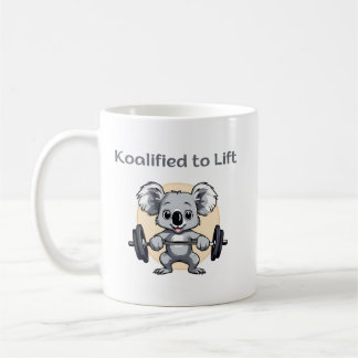 Cute koala lifting weights - koalified to lift kaffeetasse