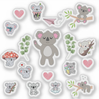 Cute Koala Stickers Aufkleber