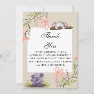 Cute Koala Wedding Thank You Card – Grateful Heart Dankeskarte